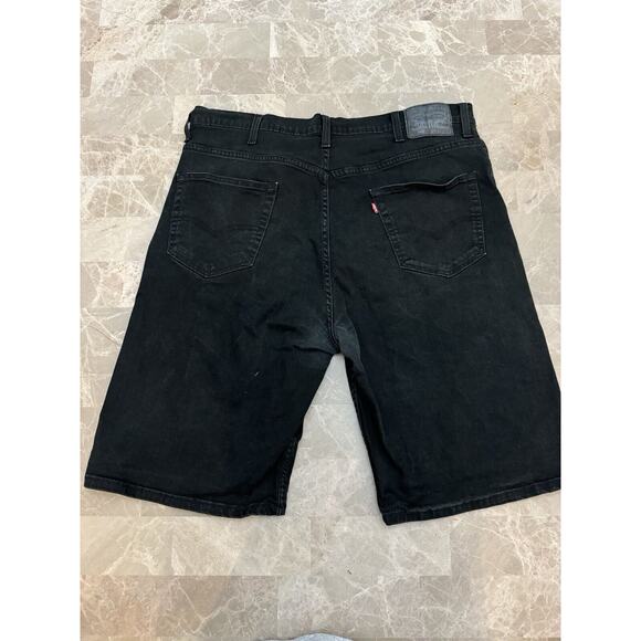 Levis 569 Shorts Mens 40 Black baggy Summer Casual Denim Pockets Red Tab - Picture 7 of 8